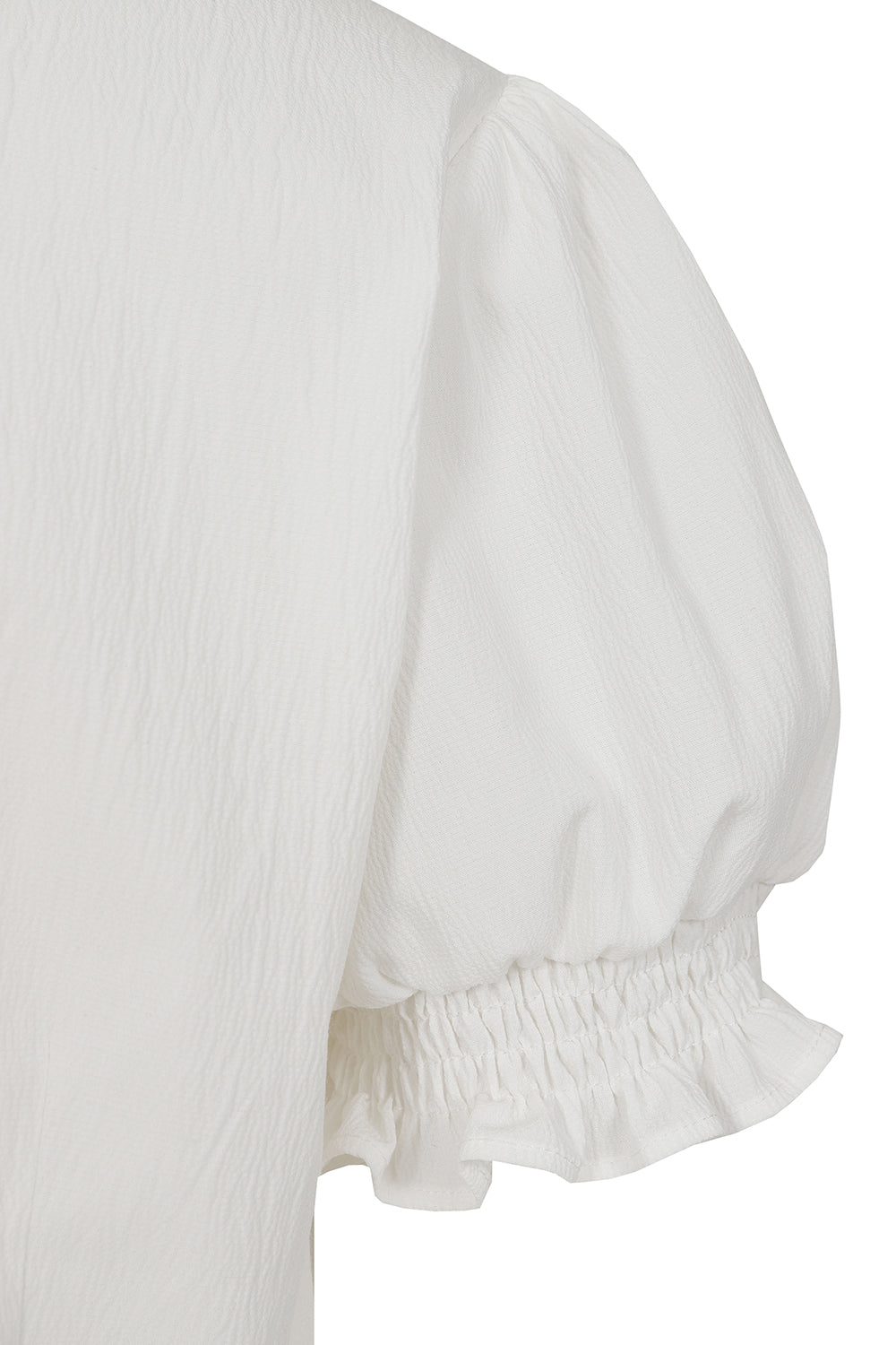 White Sally Cherry Bluse - Retro 50s Bluse mit Kirschknöpfchen