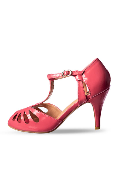 Secret Love Sandale in rot, schwarz und pink