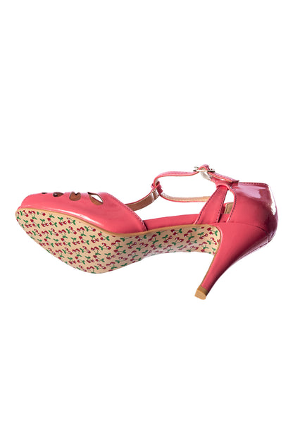 Secret Love Sandale in rot, schwarz und pink