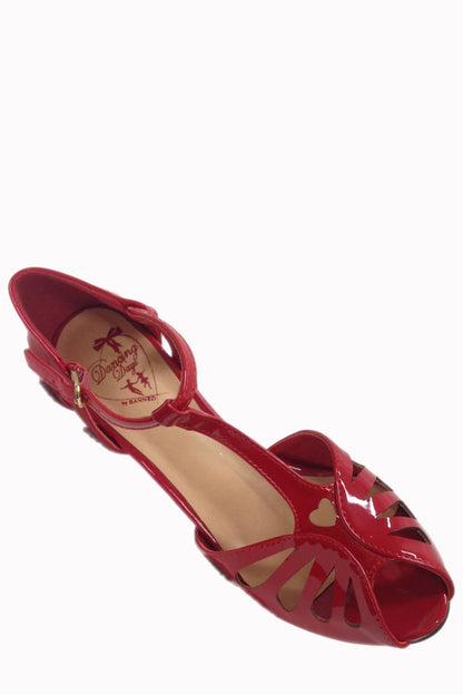 Secret Love Sandale in rot, schwarz und pink