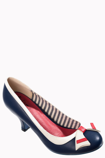 Sparkle Falls Pumps in navy, weiß und rot