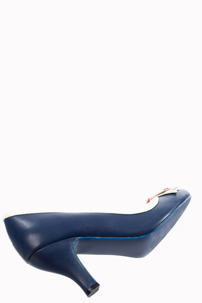 Sparkle Falls Pumps in navy, weiß und rot