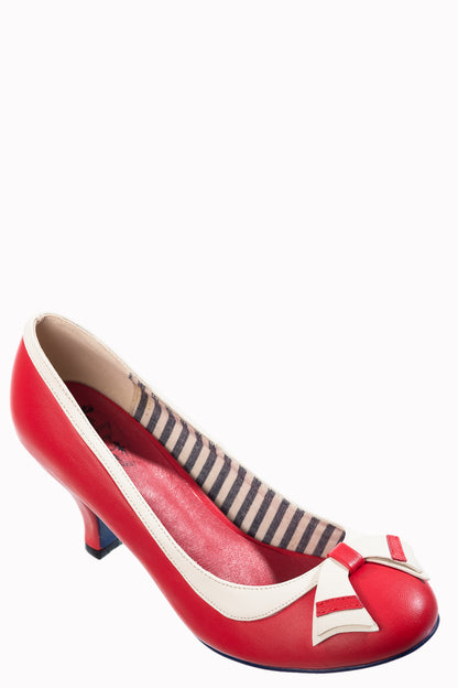 Sparkle Falls Pumps in navy, weiß und rot