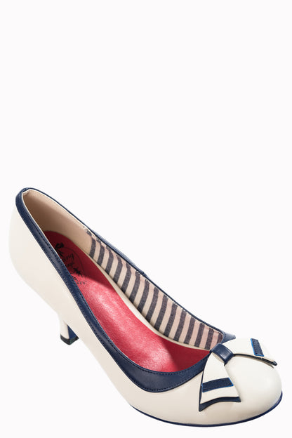 Sparkle Falls Pumps in navy, weiß und rot