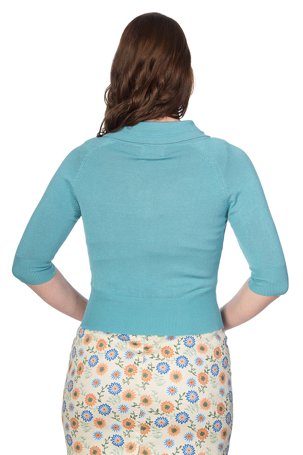 April Cardigan blue - Retro Strickjacke in blau