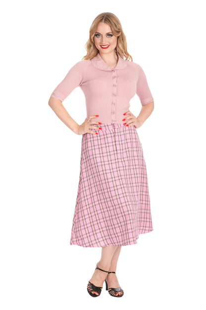 April Cardigan blush - Retro Strickjacke