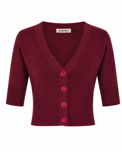 Sweet Dreamer Cardigan burgundy