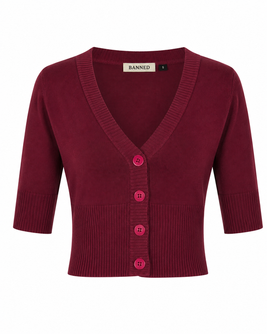 Sweet Dreamer Cardigan burgundy