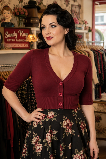 Sweet Dreamer Cardigan burgundy