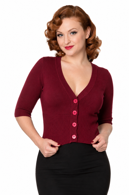 Sweet Dreamer Cardigan burgundy