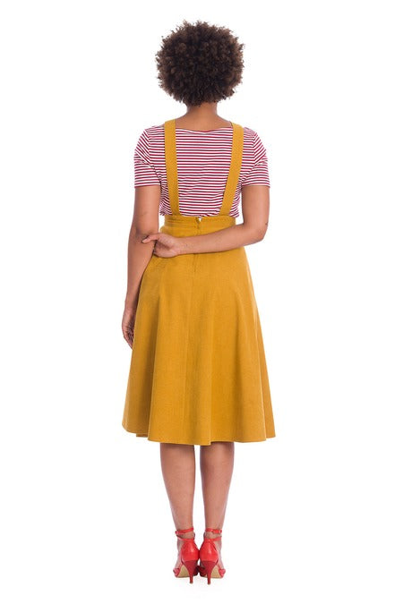 Pinafore Dress - 2 in 1 Latzkleid und Rock in mustard