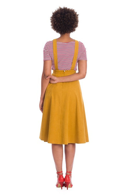 Pinafore Dress - 2 in 1 Latzkleid und Rock in mustard