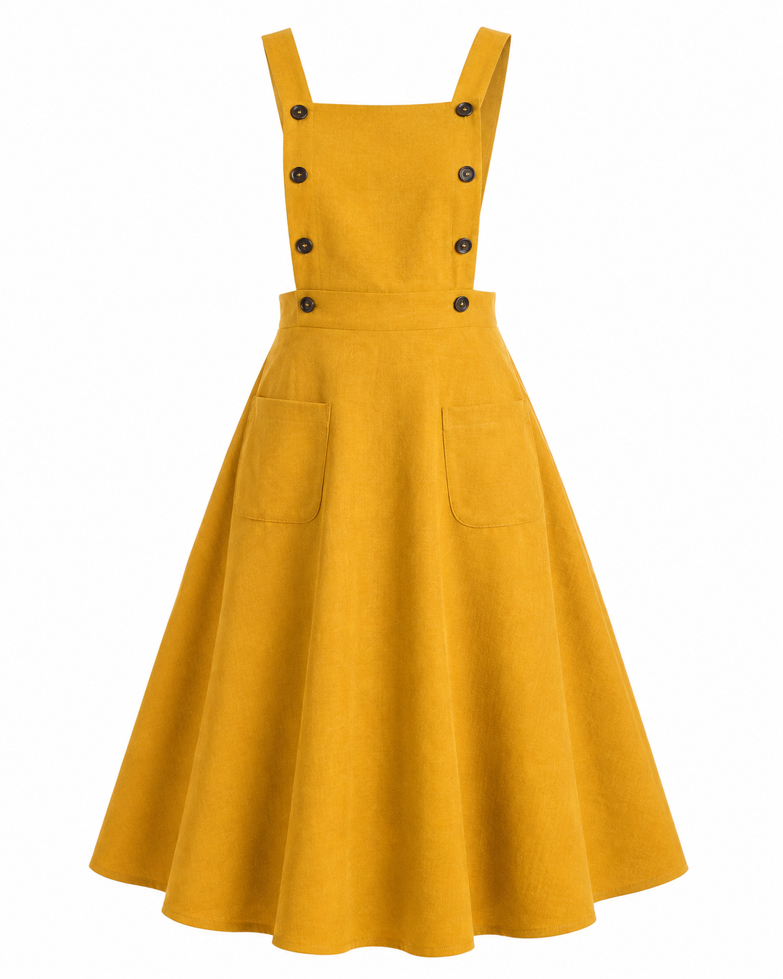 Pinafore Dress - 2 in 1 Latzkleid und Rock in mustard