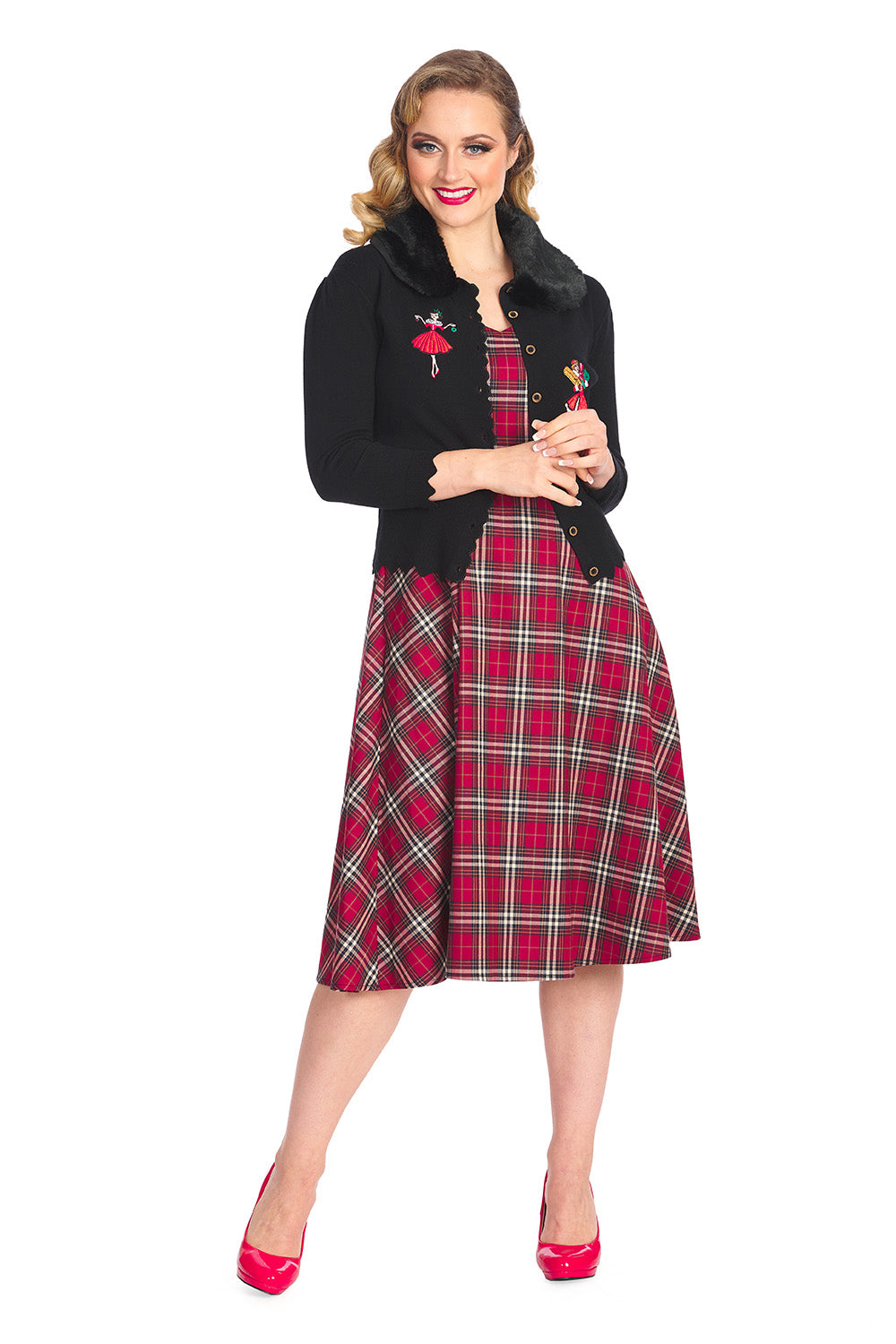 Winter Check Tartan Kleid