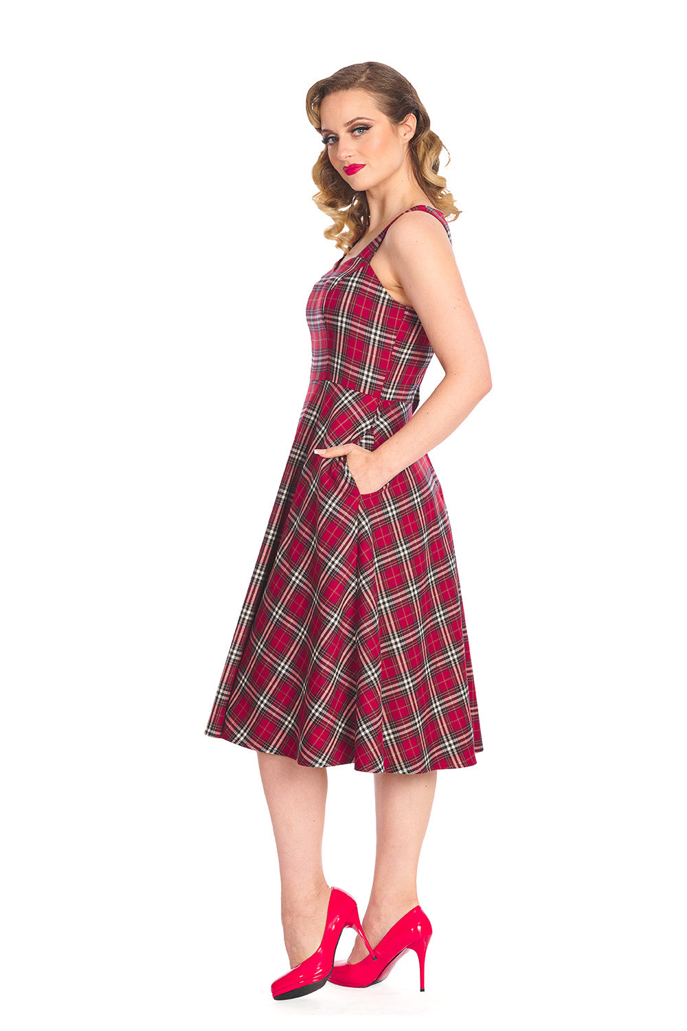 Winter Check Tartan Kleid