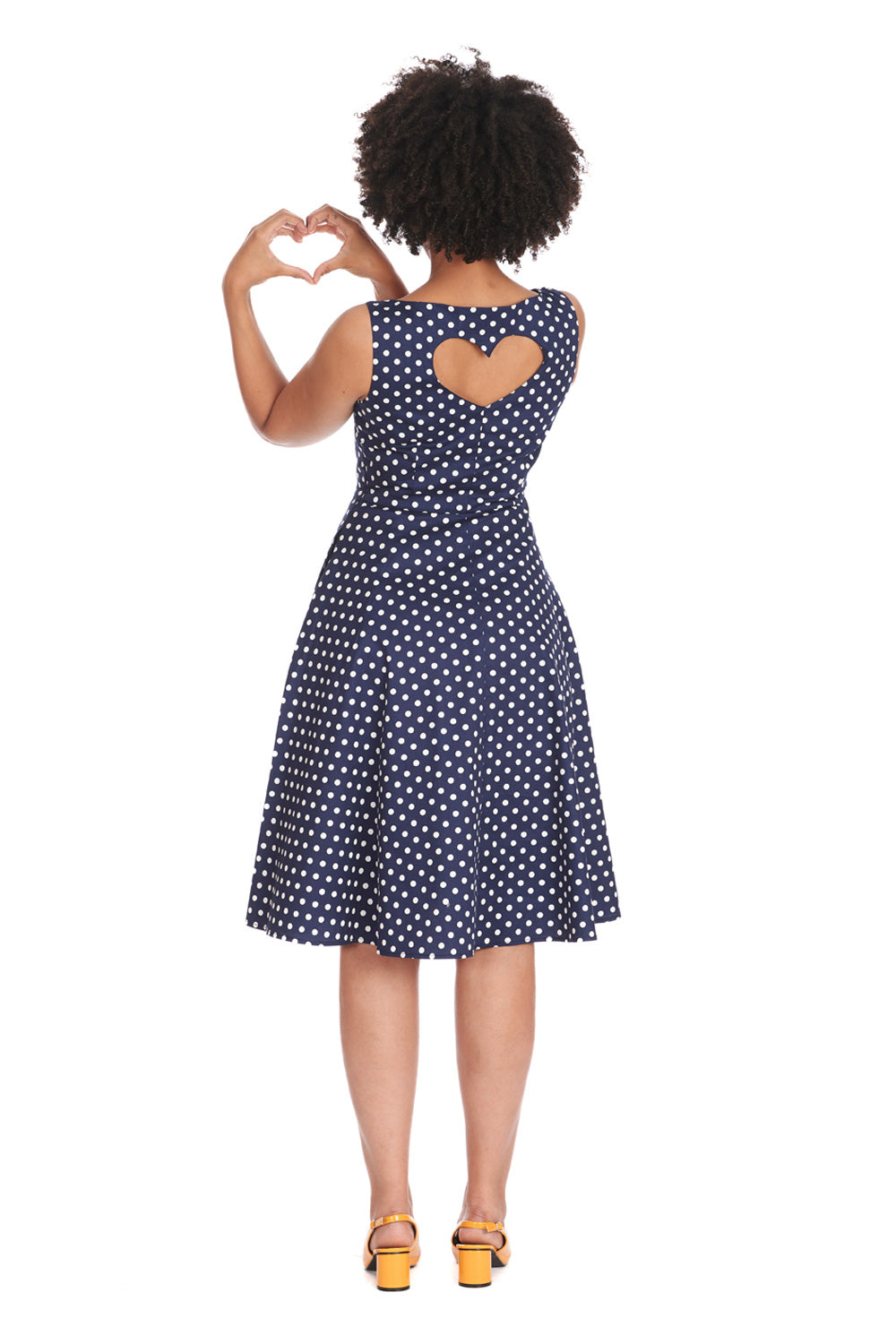 Dot Days Dress navy