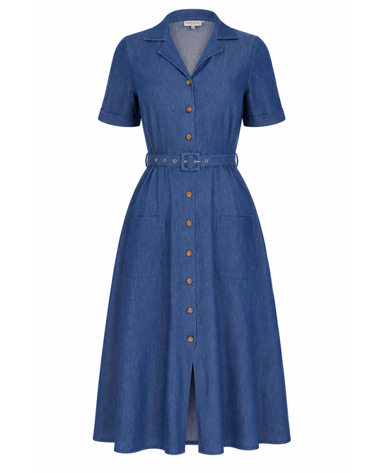 Summer Denim Dress - Retro Kleid im Jeans-Look