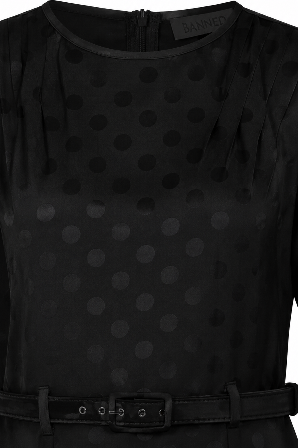 Black Iris 40s Dress - Polka Dot Kleid im 1940er Jahre Stil