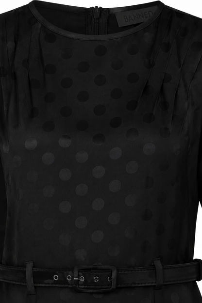Black Iris 40s Dress - Polka Dot Kleid im 1940er Jahre Stil