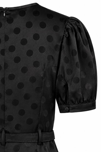 Black Iris 40s Dress - Polka Dot Kleid im 1940er Jahre Stil
