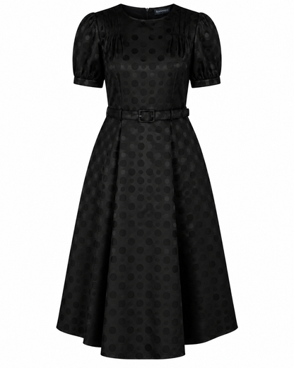 Black Iris 40s Dress - Polka Dot Kleid im 1940er Jahre Stil