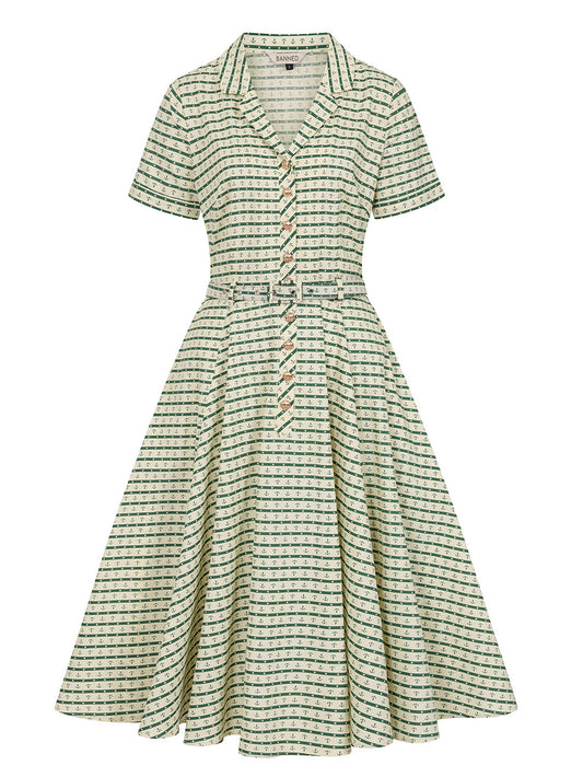 Greta Bella Anchor Kleid grün