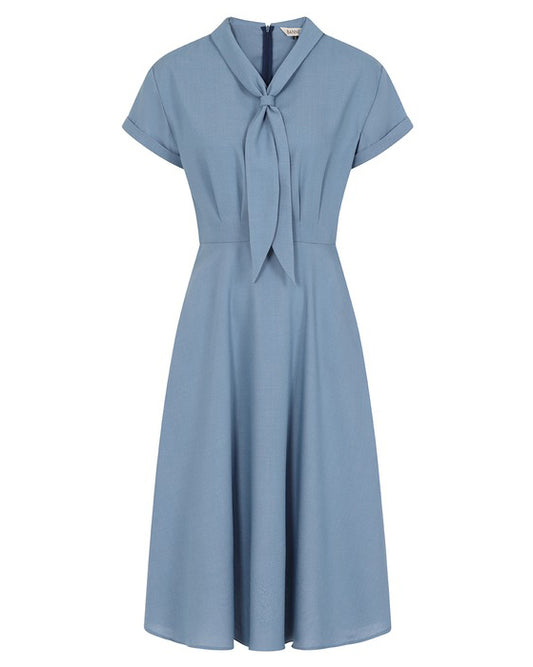 Shirley Sail Dress - 40er Jahre Kleid in blau