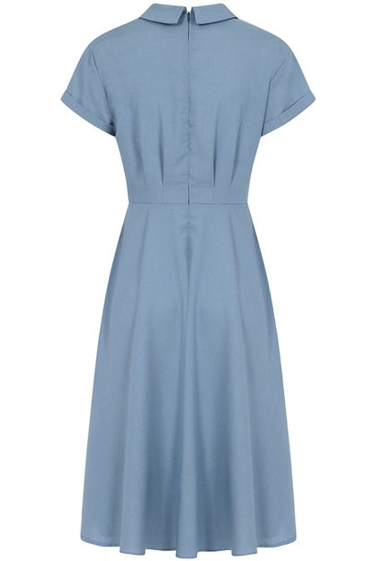 Shirley Sail Dress - 40er Jahre Kleid in blau
