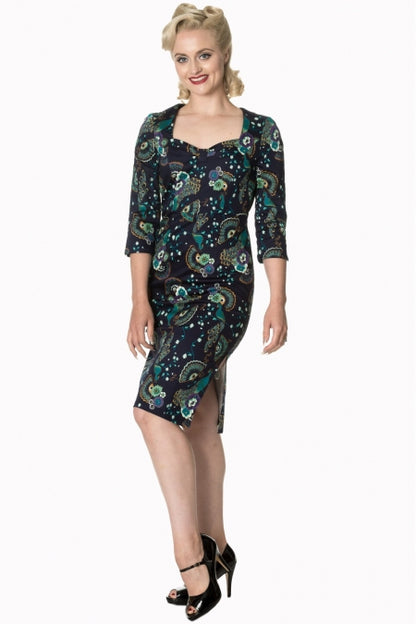 Peacock Pencil Dress