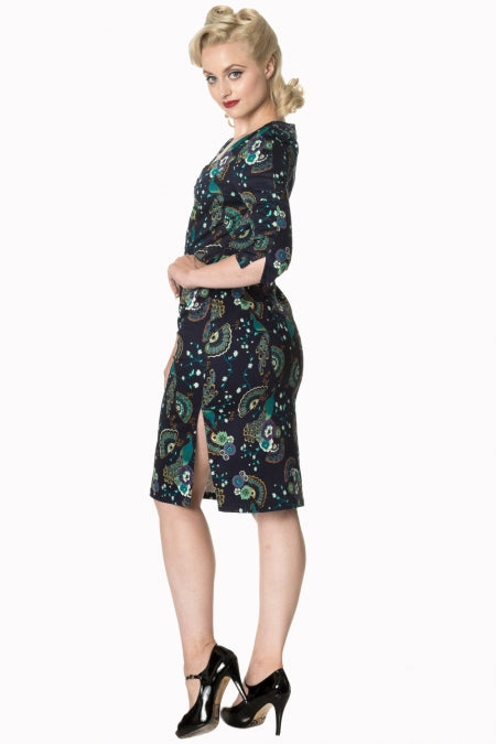 Peacock Pencil Dress