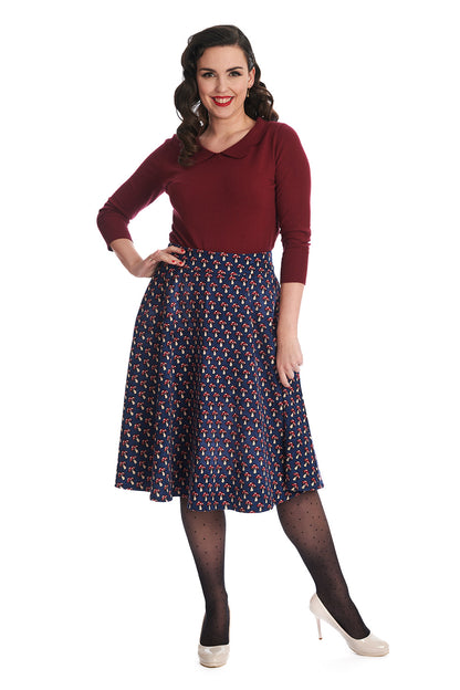 Sweet Scallop Jumper burgundy
