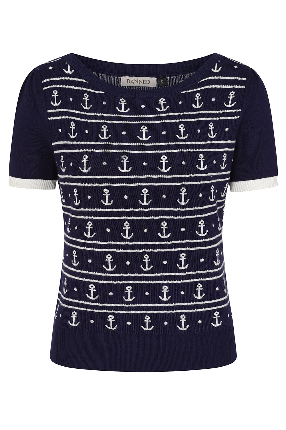Nellie Anchor Jumper - maritimer Feinstrick Pullover