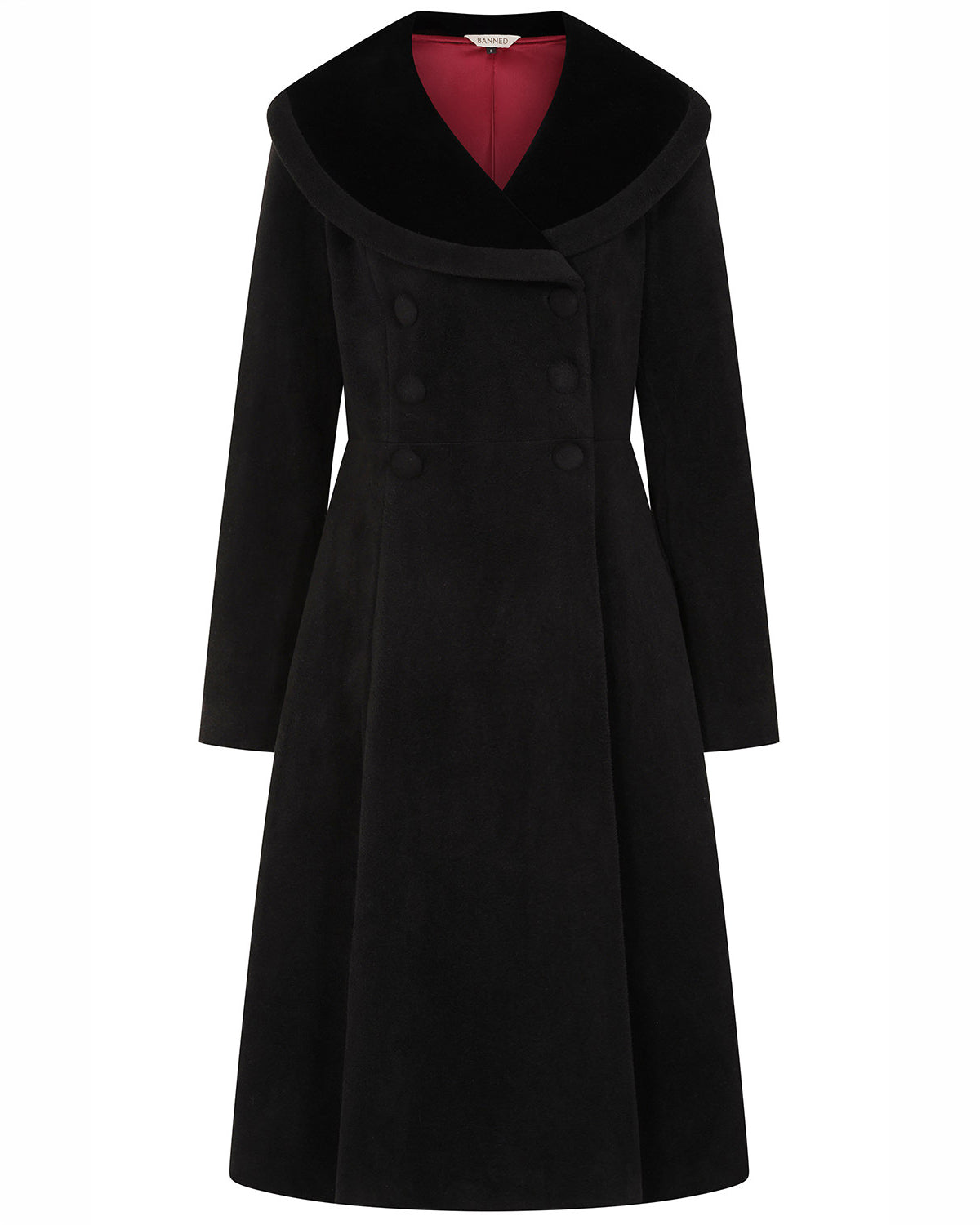 Clotilde Coat black – Vintage Wintermantel