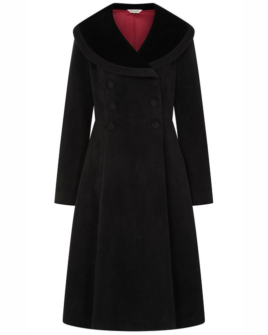 Clotilde Coat black – Vintage Wintermantel