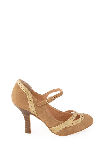 Angel Dust 40s Pumps in beige und schwarz