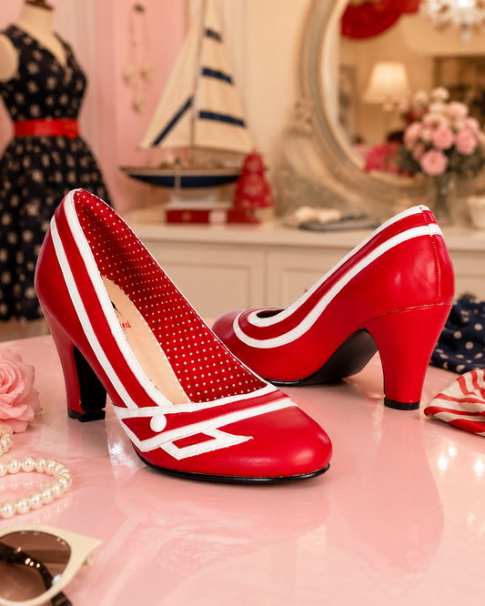 Red Kelly Nautical Pumps