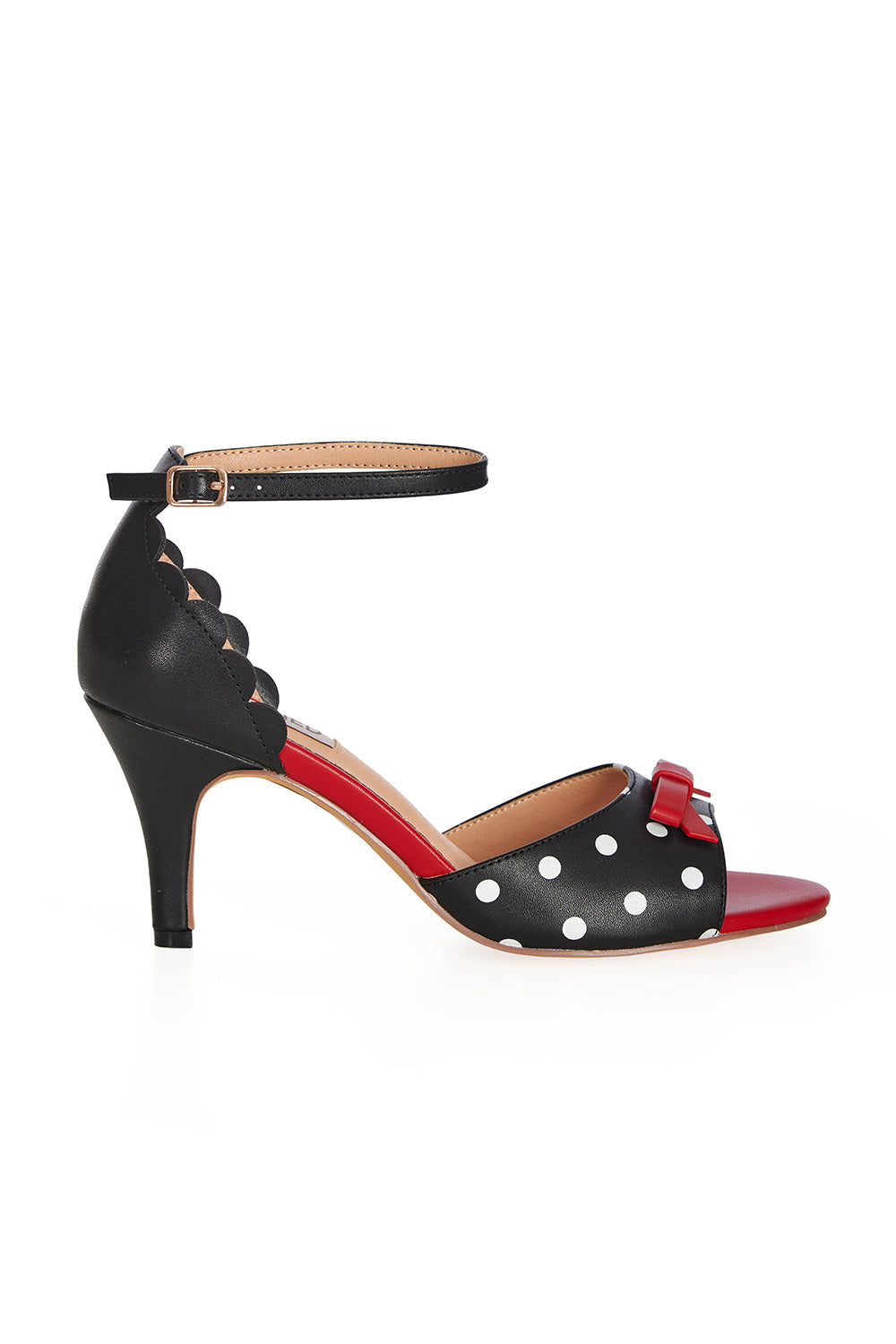 Poppy Polka Sandale schwarz-rot