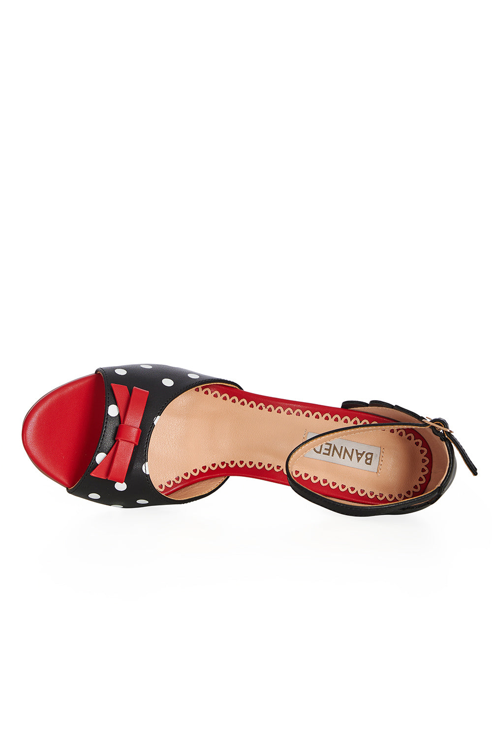 Poppy Polka Sandale schwarz-rot