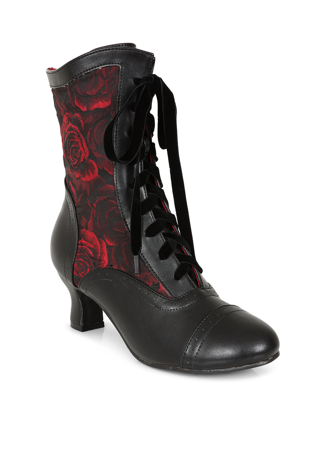 Crimson Thorn Rose Bootie - Stiefeletten mit Rosen
