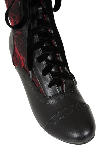 Crimson Thorn Rose Bootie - Stiefeletten mit Rosen