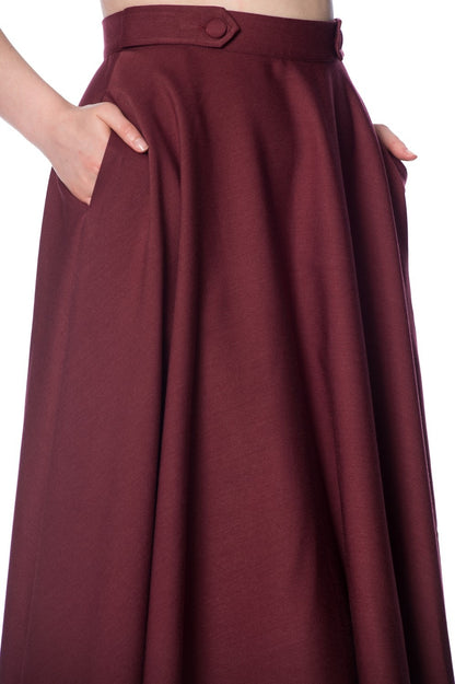 DiDi Retro Skirt - Swing Rock in burgundy