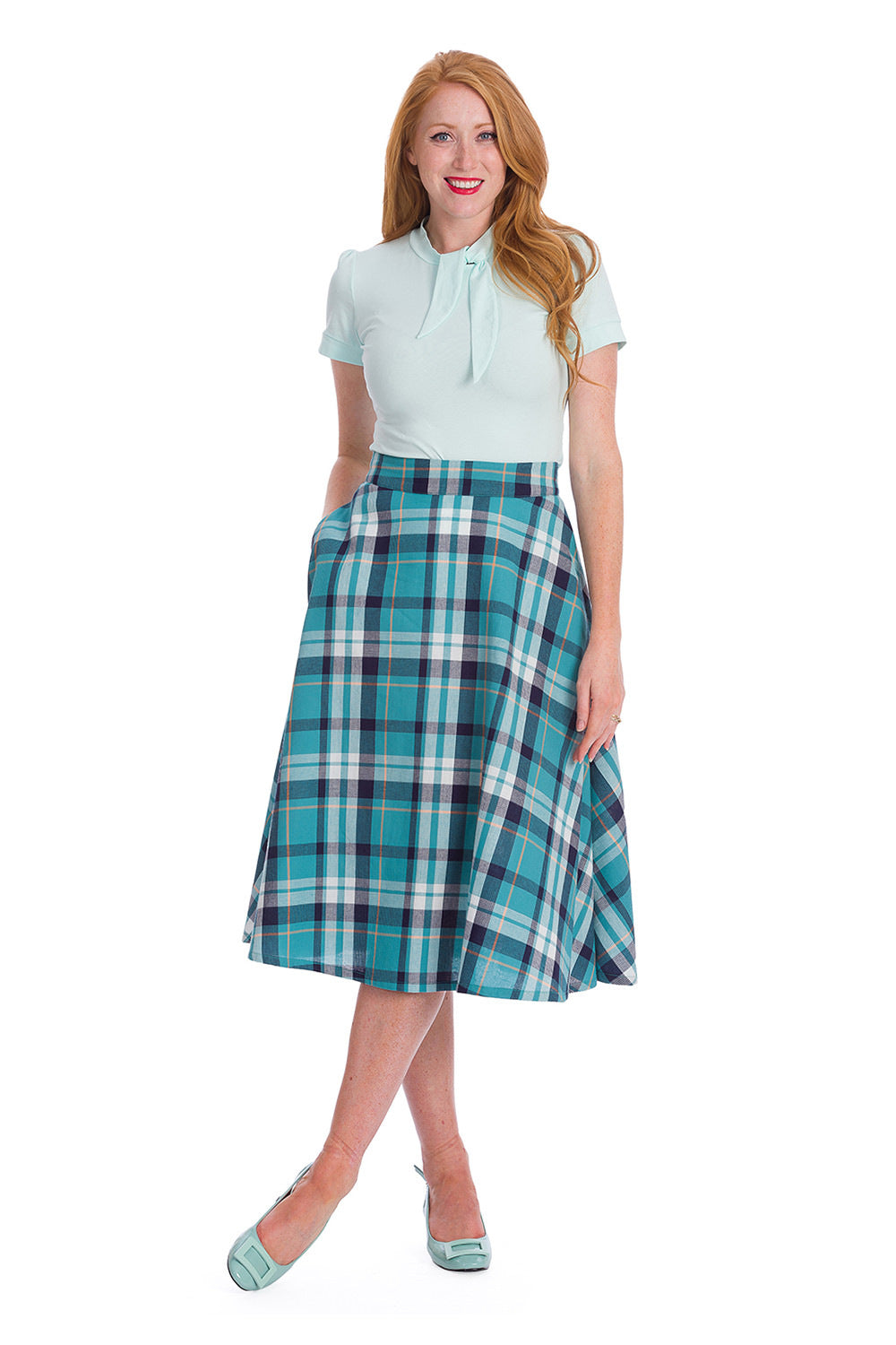 Treat me Flair Skirt hellblau