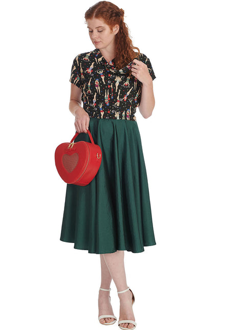 Summer Silky Skirt dunkelgrün