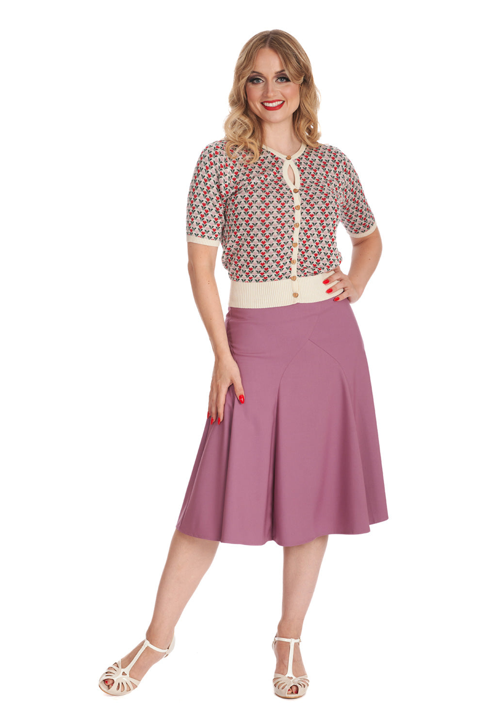 Carol Classic Panel Skirt lila