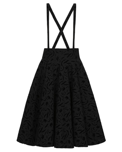 Cecille Bats Suspender Skirt - Rock mit Fledermäusen