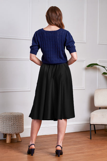 Black Legacy Circular Skirt - Retro Rock in schwarz