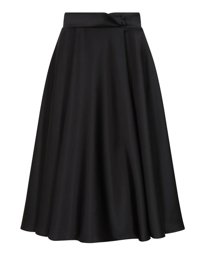 Black Legacy Circular Skirt - Retro Rock in schwarz