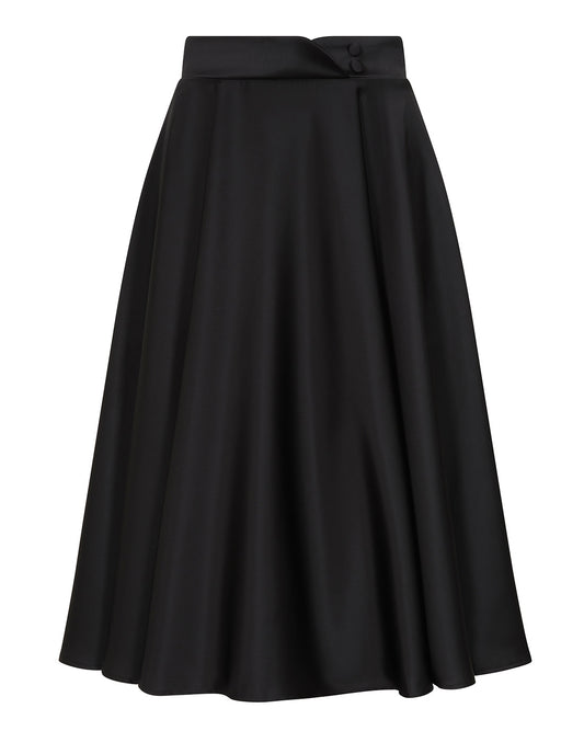 Black Legacy Circular Skirt - Retro Rock in schwarz