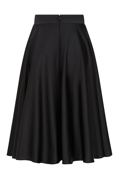 Black Legacy Circular Skirt - Retro Rock in schwarz