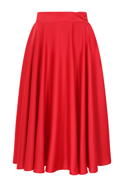 Red Legacy Circular Skirt - Retro Rock in rot